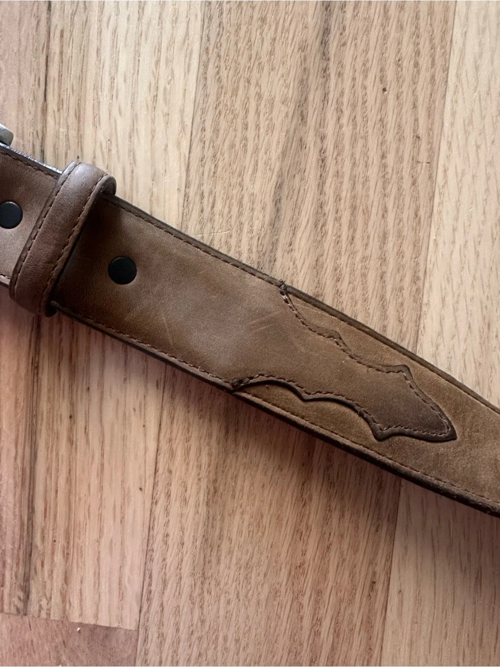 Justin Boots Brown Leather Western-Style Belt